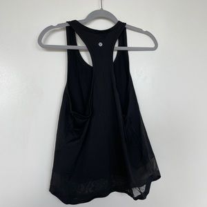 LULULEMON BLACK TANK WITH MESH DETAIL
